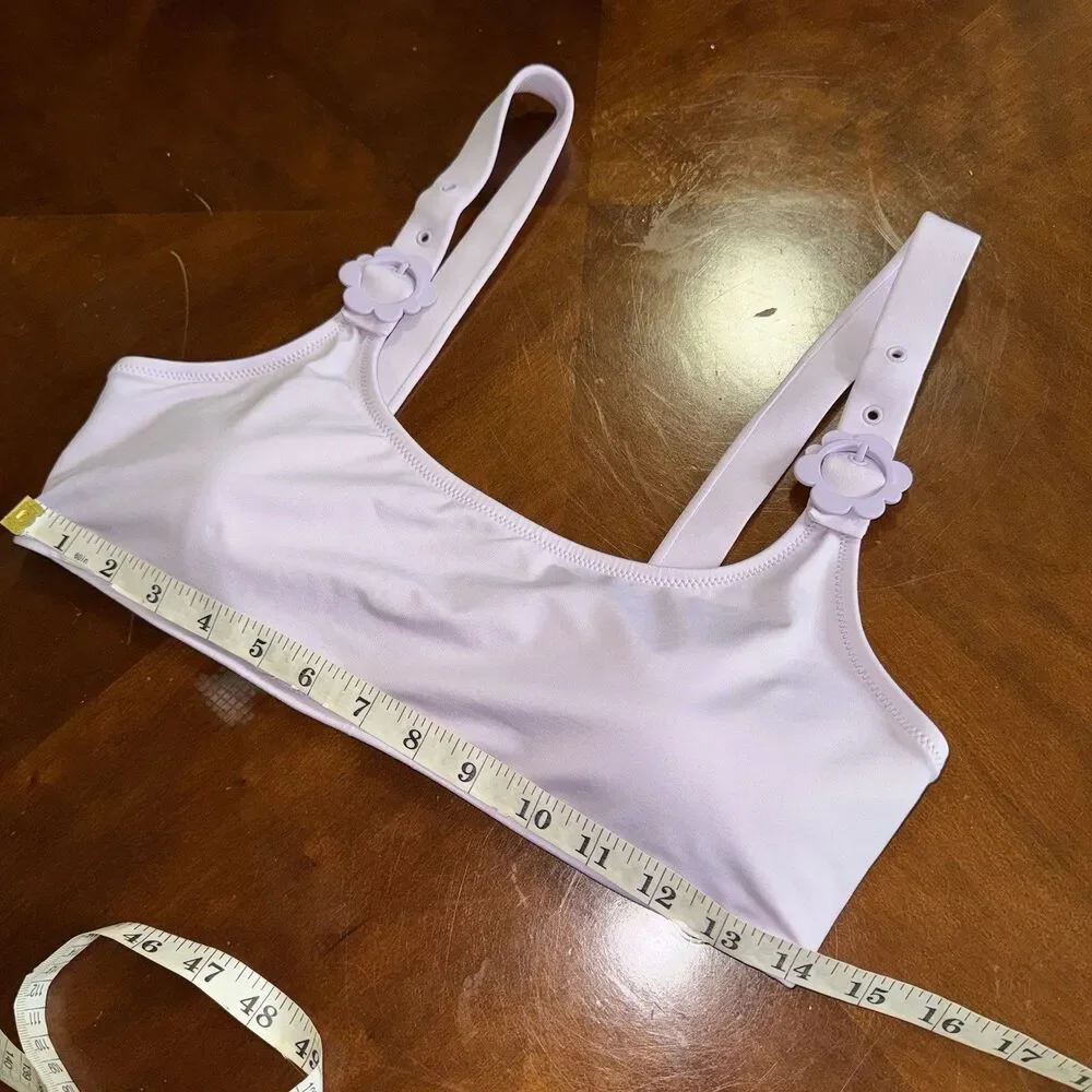 Kate Spade New York Swim Bikini Top Frozen Lilac Size L Women’s